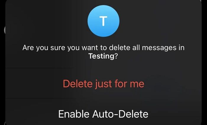 آموزش حذف خودکار پیام در تلگرام