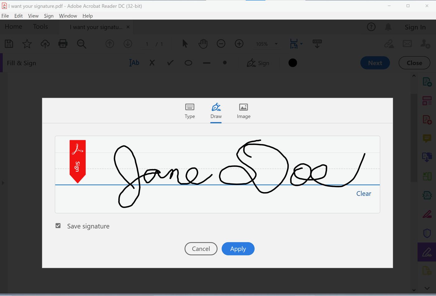 امضا الکترونیکی در ویندوز با Adobe Acrobat Reader