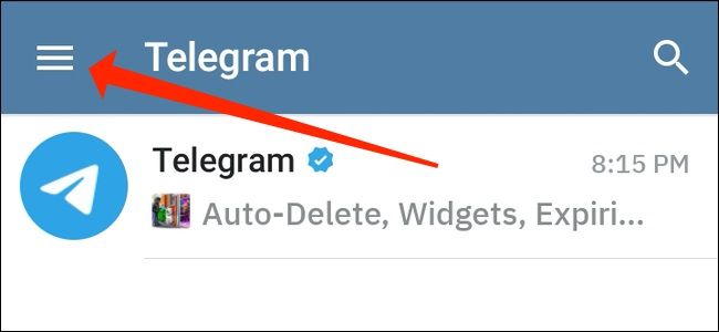 منوی همبرگری در تلگرام 