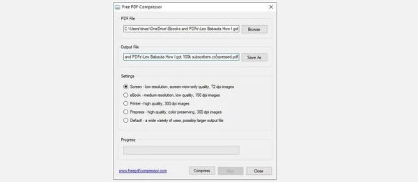 ابزار Free PDF Compressor